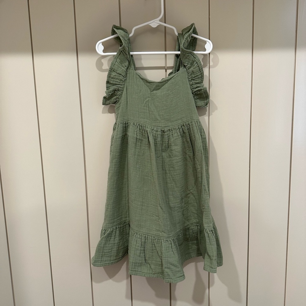 Cat & Jack Sage Ruffle Strap Midi Dress